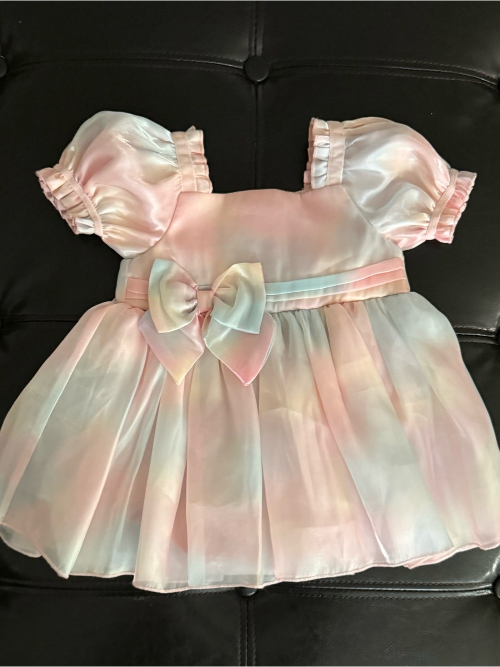 Biscotti Rainbow Satin Sheen One Piece Dress